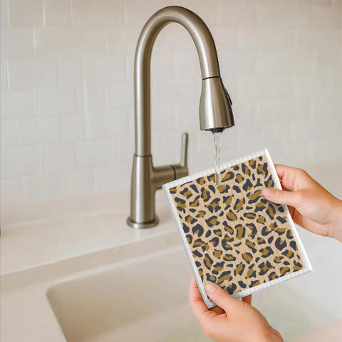 Naturschwammtuch - Leoparden-Muster