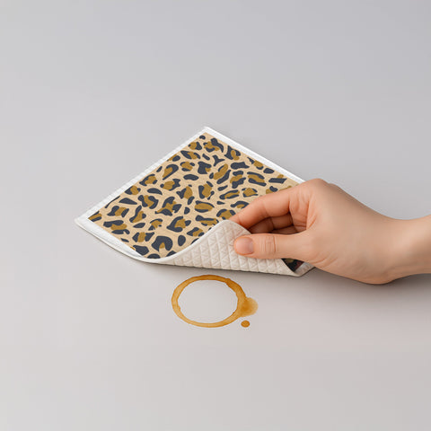 Naturschwammtuch - Leoparden-Muster