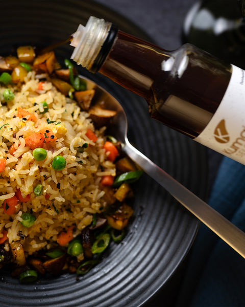 Gebratener Reis mit Aminos Sauce