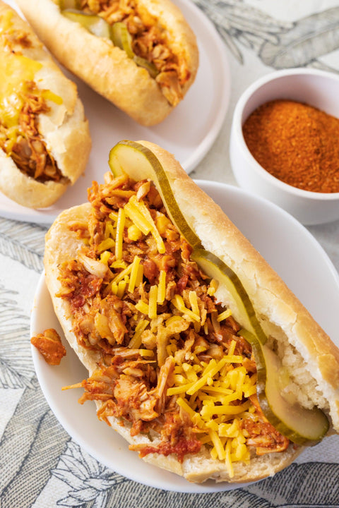 Veganer Hot-Dog mit Pulled BBQ-Jackfruit Rezept