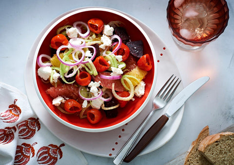 Salat aus Roter Bete, Zitrusfrüchten und ganzer Peppadew® Kirschpaprika Rezept