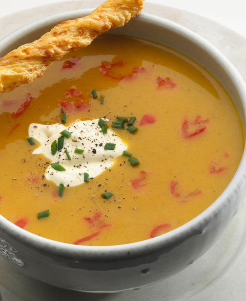 Kürbissuppe mit Kirschpaprika Rezept