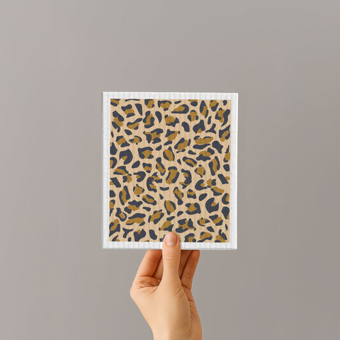 Naturschwammtuch - Leoparden-Muster