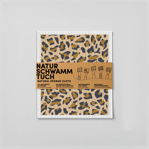 Naturschwammtuch - Leoparden-Muster