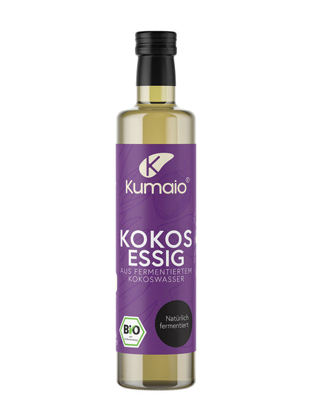 Kumaio Bio Kokosessig in 250-ml-Glasflasche aus fermentiertem Kokoswasser